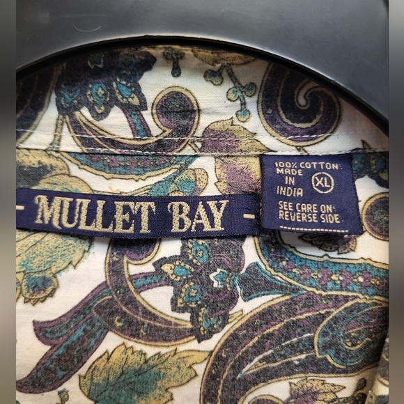 Paisley Print Men's Casual Short Sleeved Button Down Shirt - Size XL - Picture 3 of 3